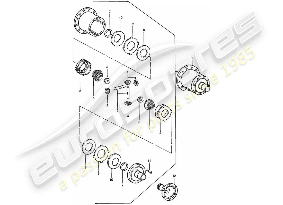 a part diagram from the porsche 944 parts catalogue