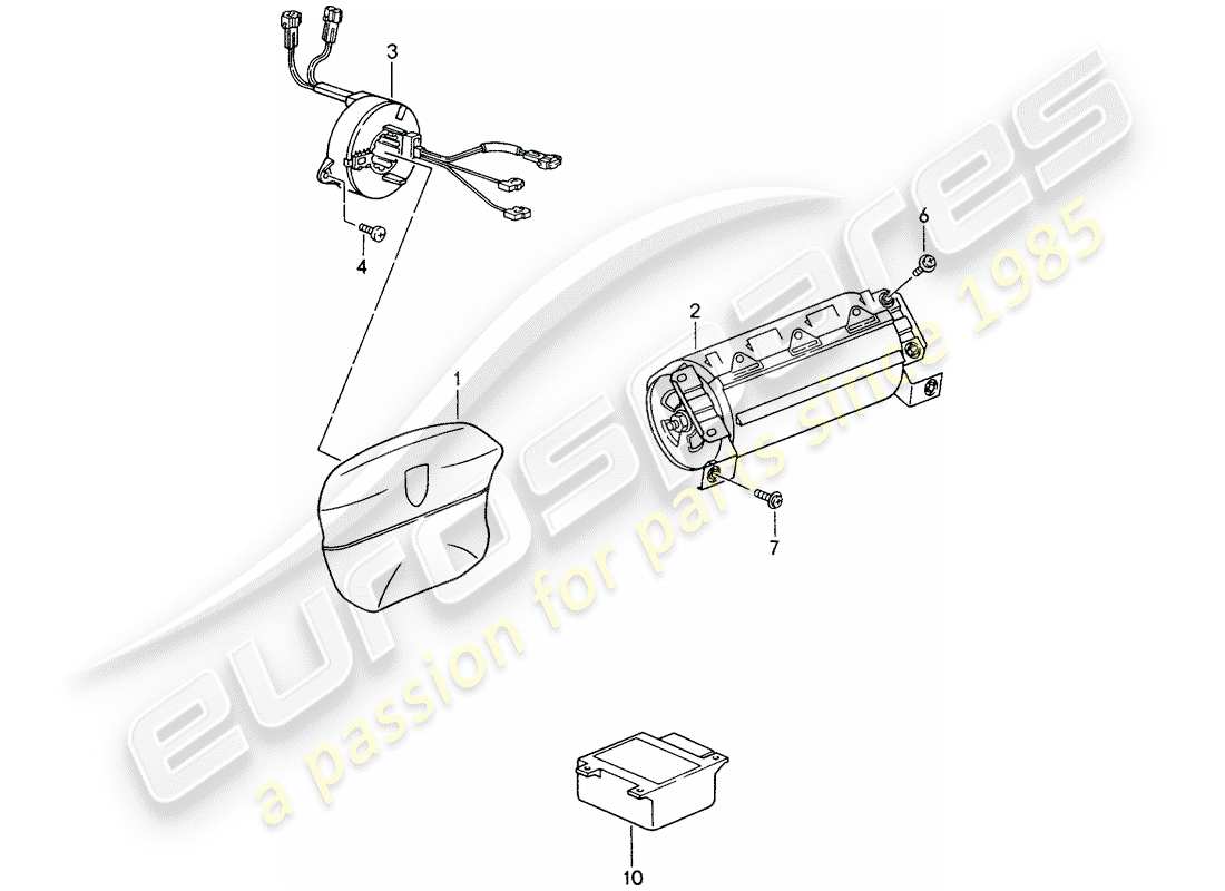 a part diagram from the porsche 1996 (993) parts catalogue
