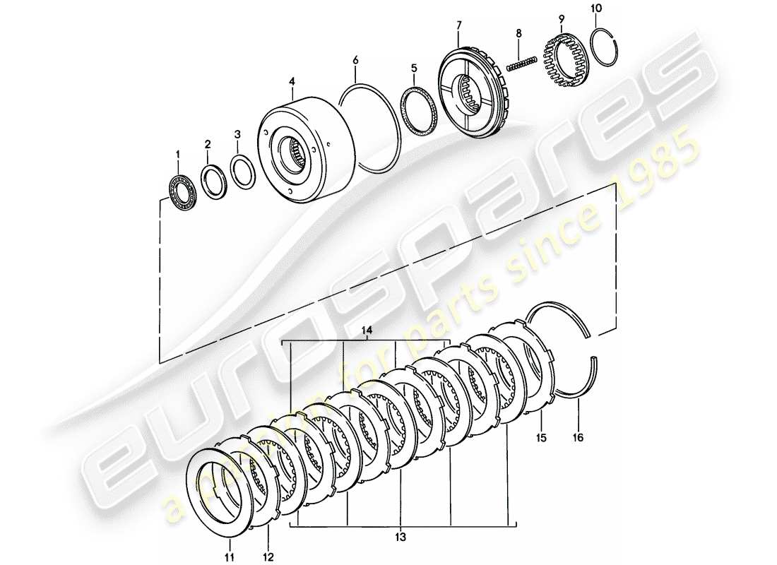 a part diagram from the porsche 928 parts catalogue