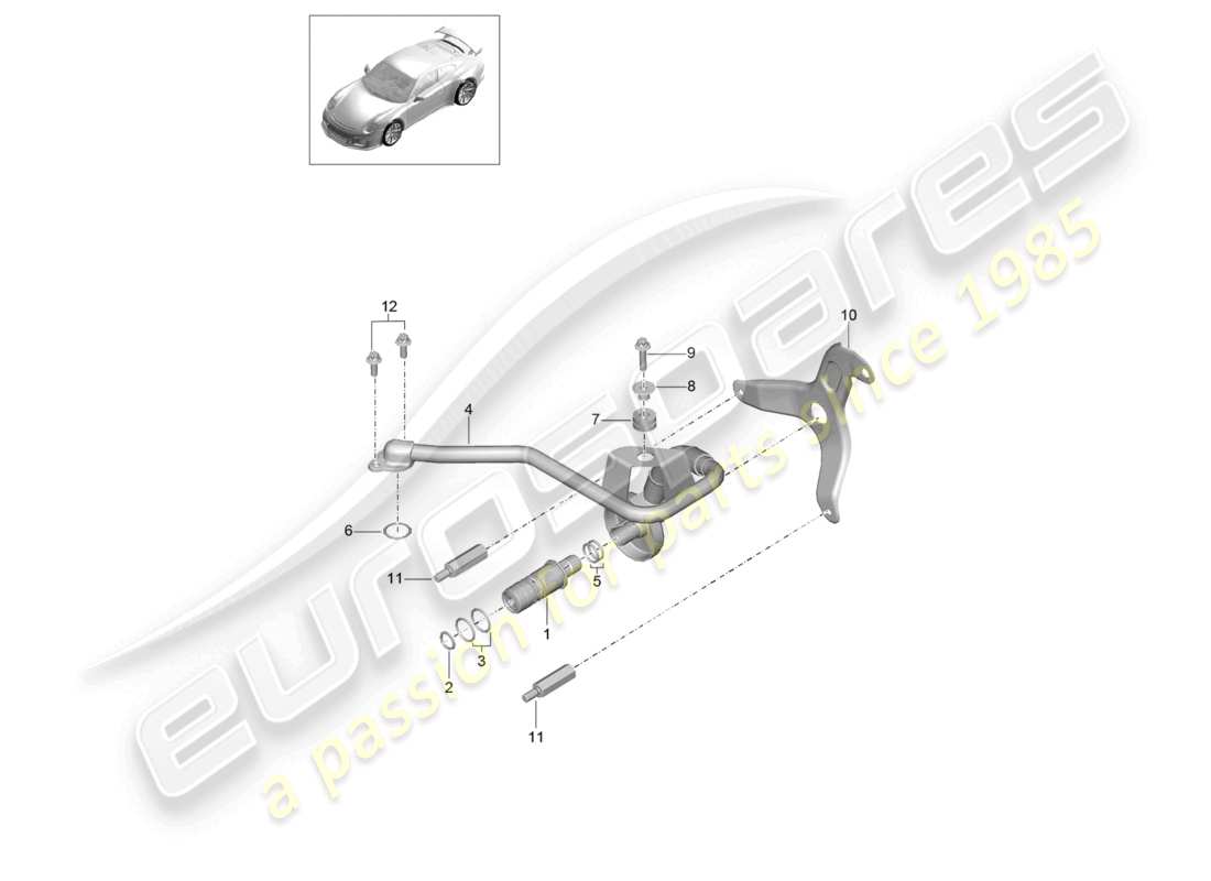 a part diagram from the porsche 2018 (991-2 r/gt3/rs) parts catalogue