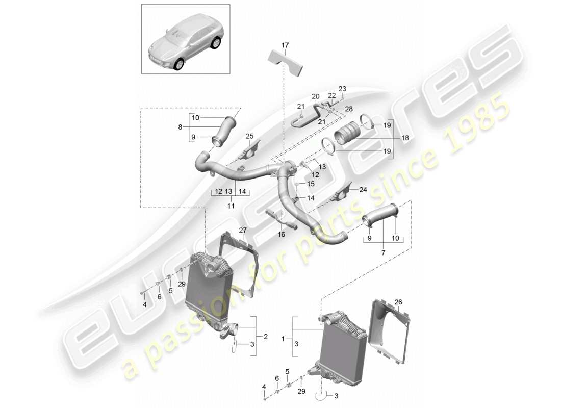 a part diagram from the porsche macan parts catalogue