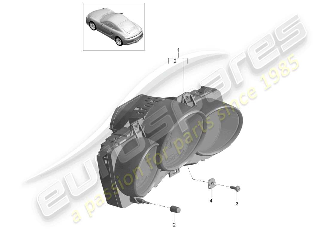 a part diagram from the porsche cayman parts catalogue