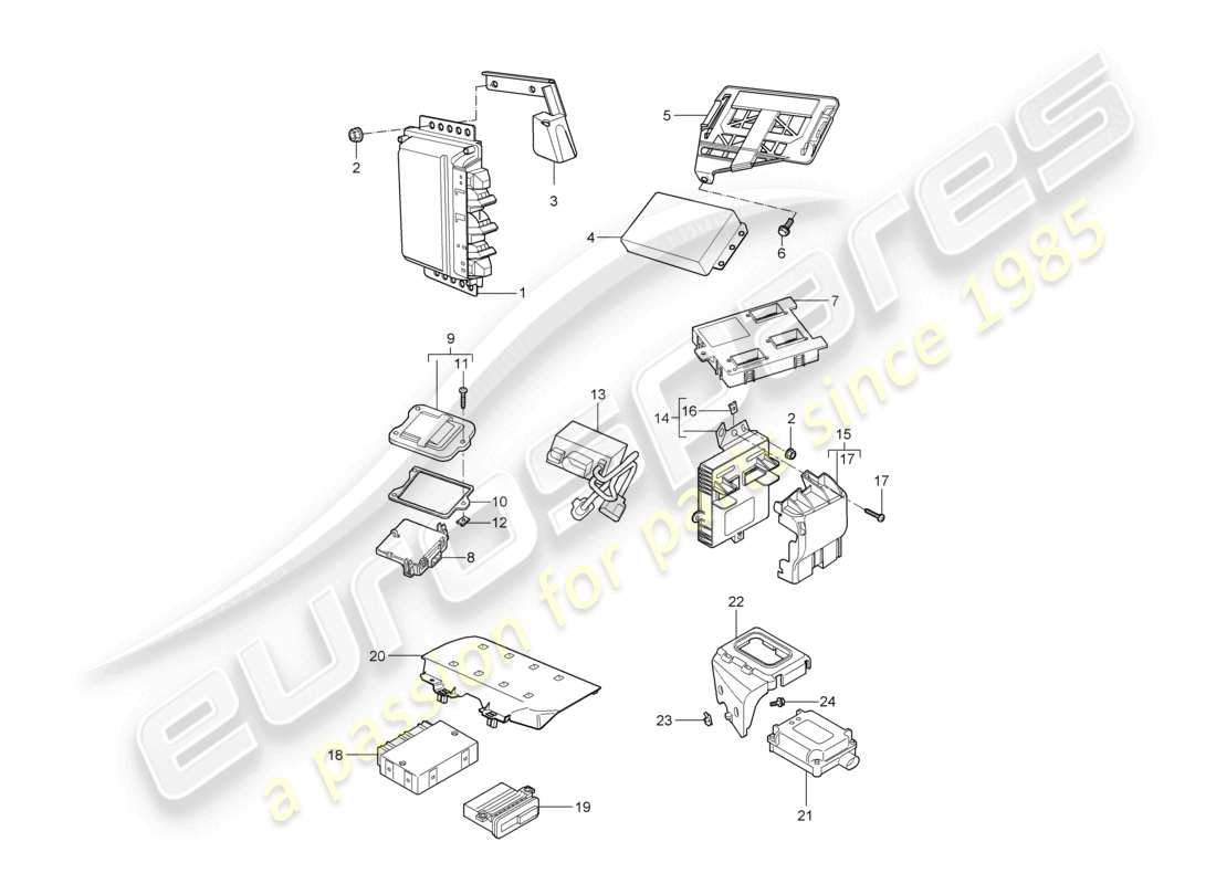 a part diagram from the porsche cayman parts catalogue