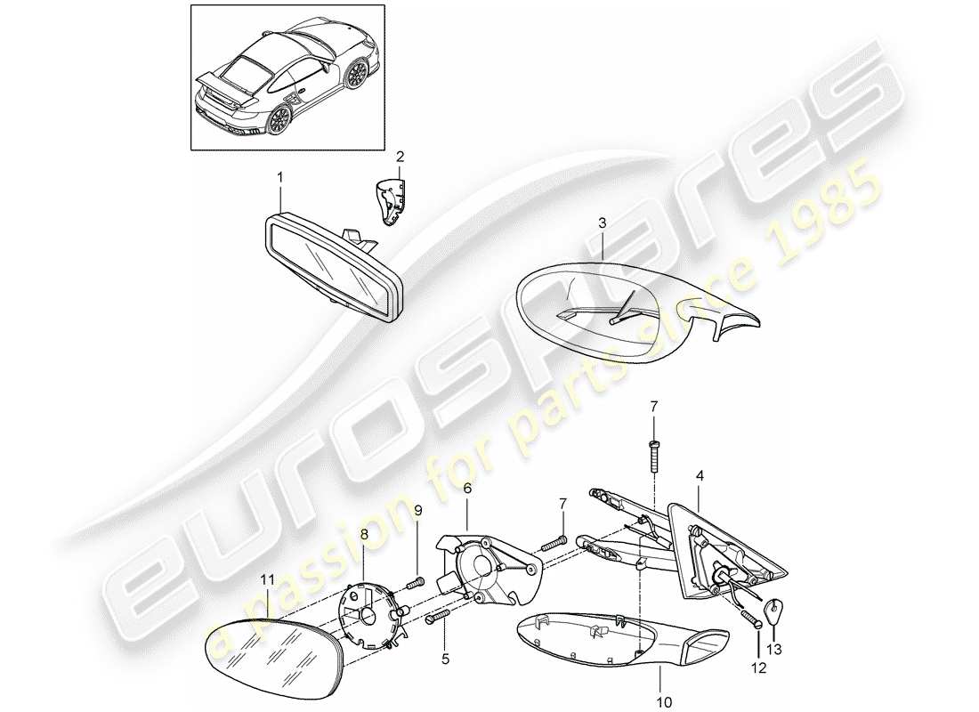 a part diagram from the porsche 997 parts catalogue