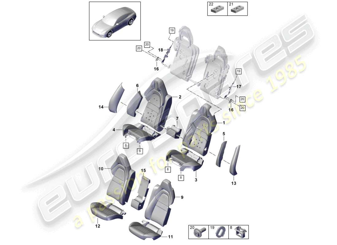 a part diagram from the porsche 2017 (panamera 971-1) parts catalogue