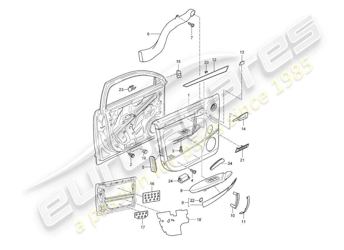 a part diagram from the porsche cayenne parts catalogue