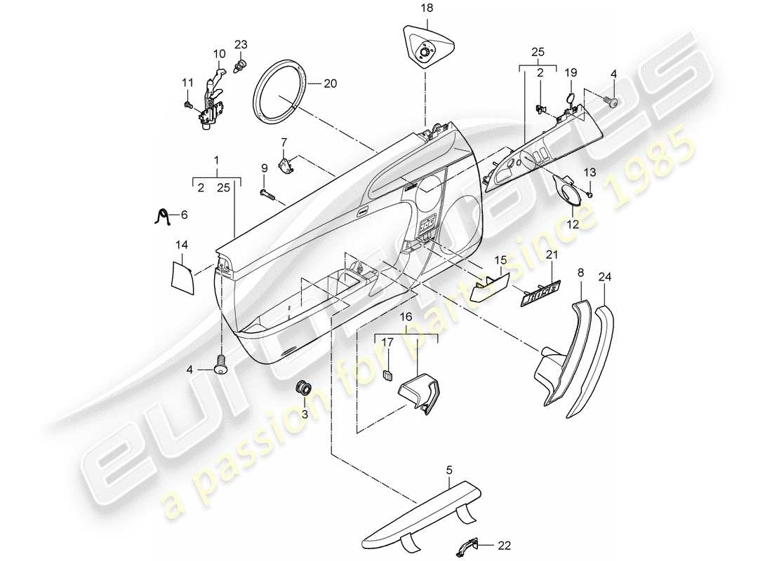 a part diagram from the porsche 2012 (997-2) parts catalogue