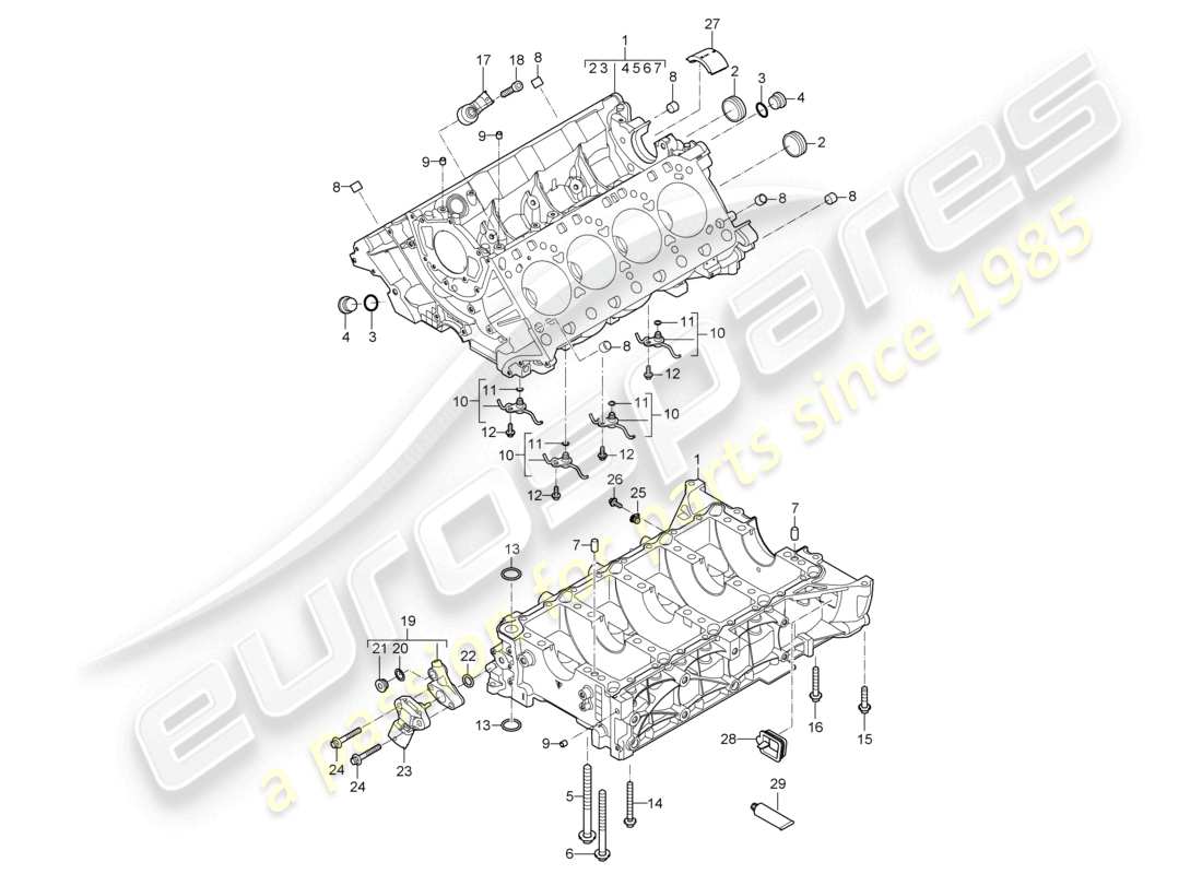 a part diagram from the porsche 2007 (cayenne e1 9pa) parts catalogue