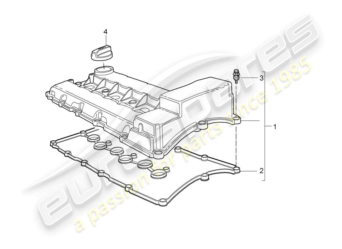a part diagram from the porsche 2007 (cayenne e1 9pa) parts catalogue