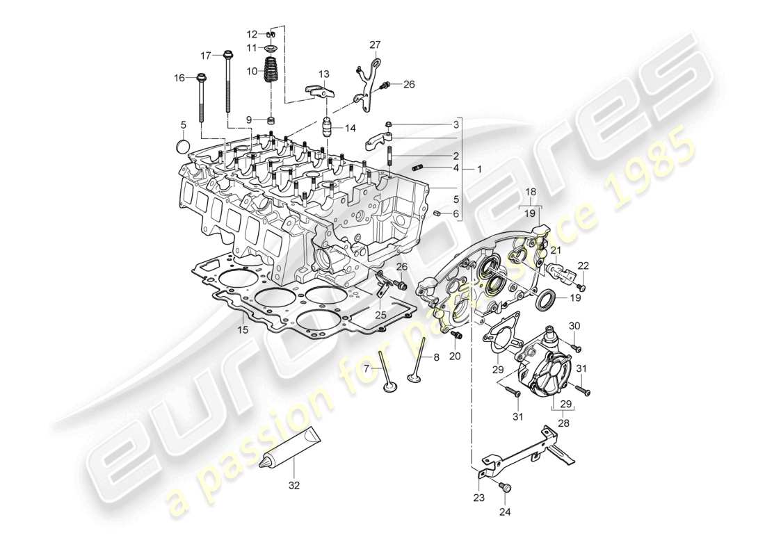 a part diagram from the porsche cayenne parts catalogue