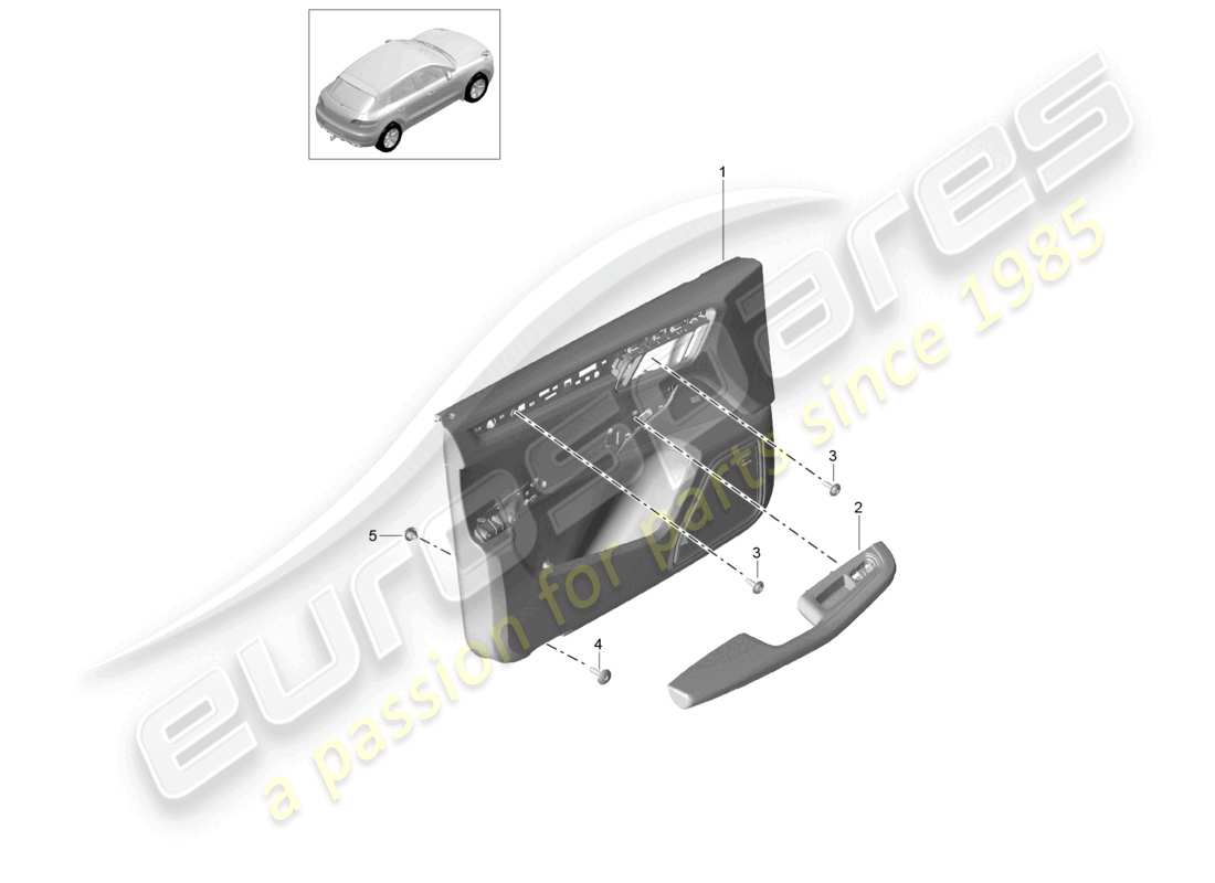 a part diagram from the porsche 2014 (macan) parts catalogue