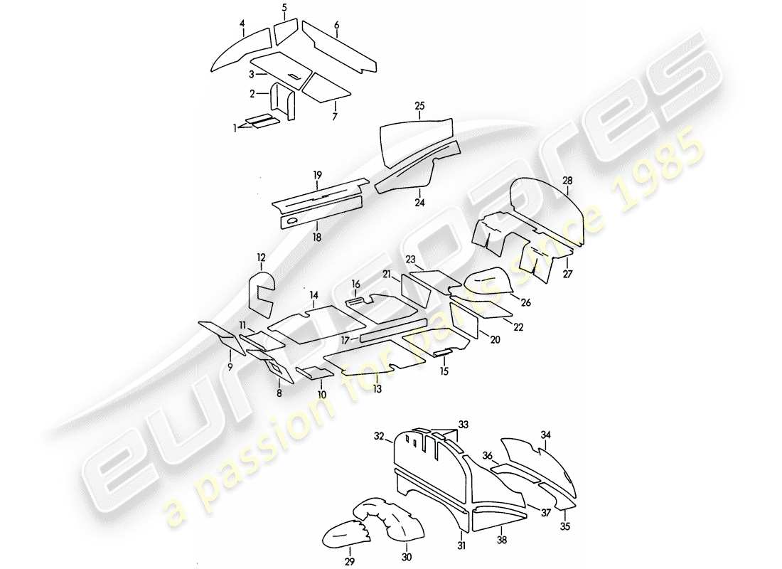 a part diagram from the porsche 1960 (356b/356c) parts catalogue