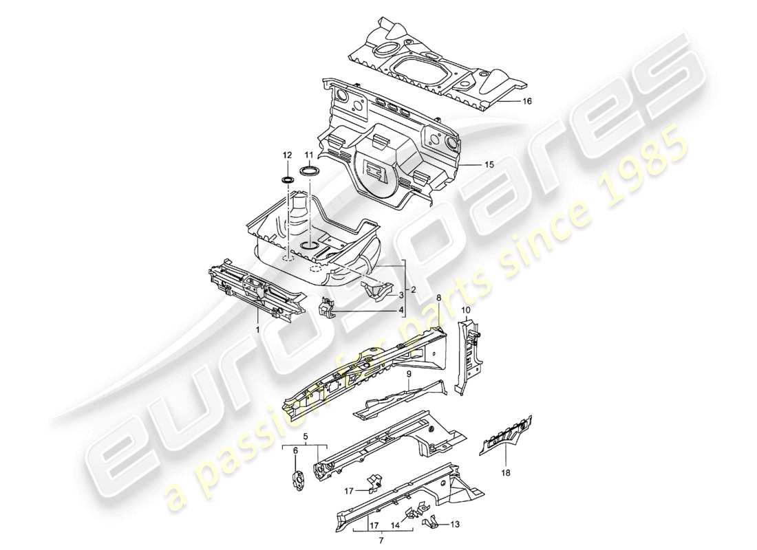 a part diagram from the porsche 2004 (986 boxster) parts catalogue