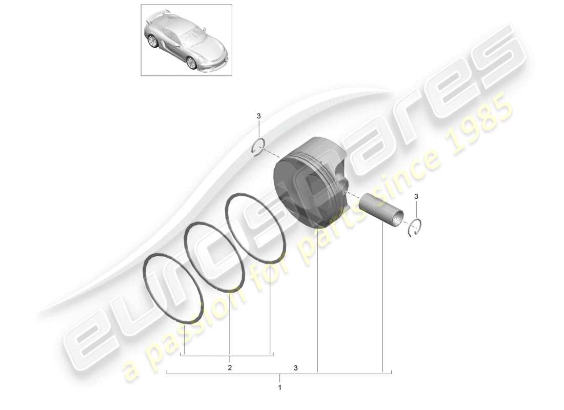 a part diagram from the porsche 2016 (981 cayman gt4) parts catalogue