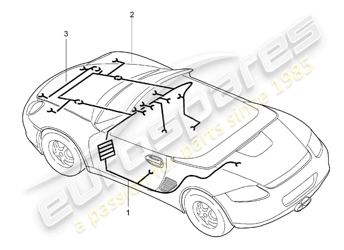 a part diagram from the porsche 2005 (987 boxster) parts catalogue