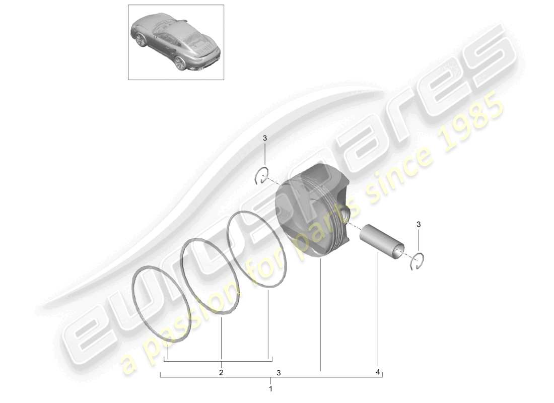 a part diagram from the porsche 991 parts catalogue