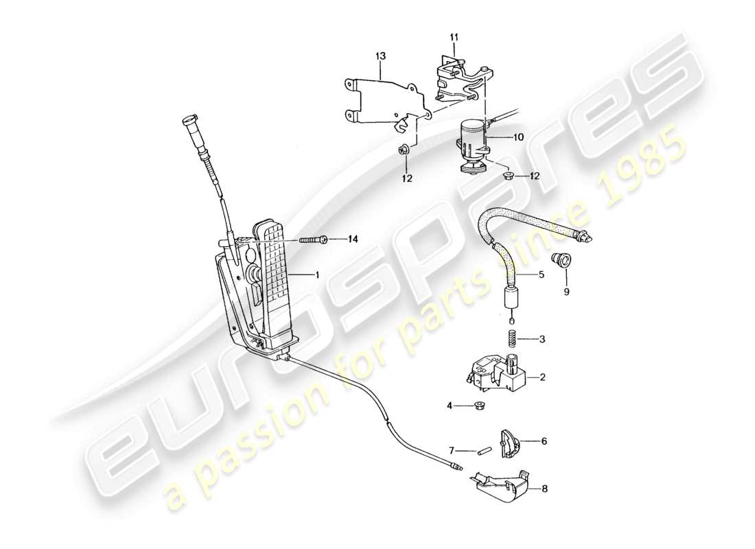 a part diagram from the porsche 2001 (986 boxster) parts catalogue