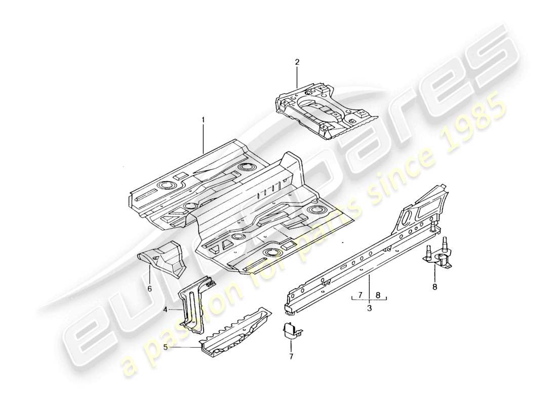 a part diagram from the porsche 2001 (986 boxster) parts catalogue