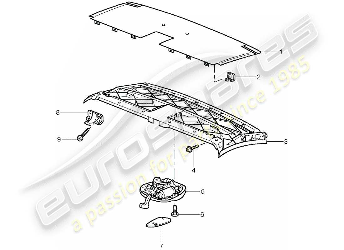 a part diagram from the porsche 2003 (996 turbo / gt2) parts catalogue