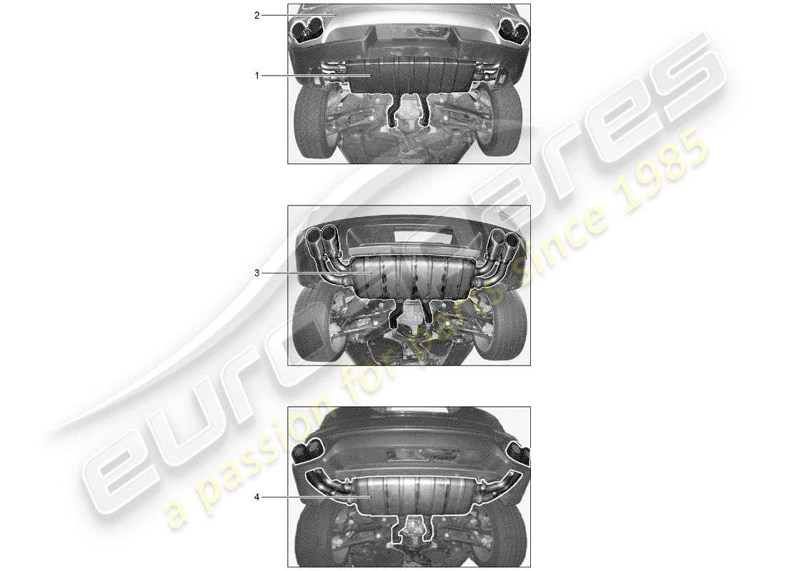 a part diagram from the porsche 2017 (tequipment cayenne) parts catalogue