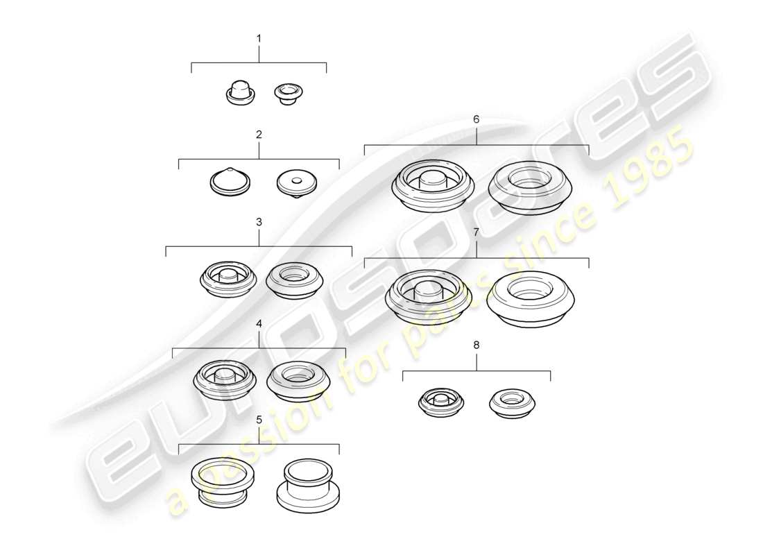 a part diagram from the porsche 2005 (987 boxster) parts catalogue