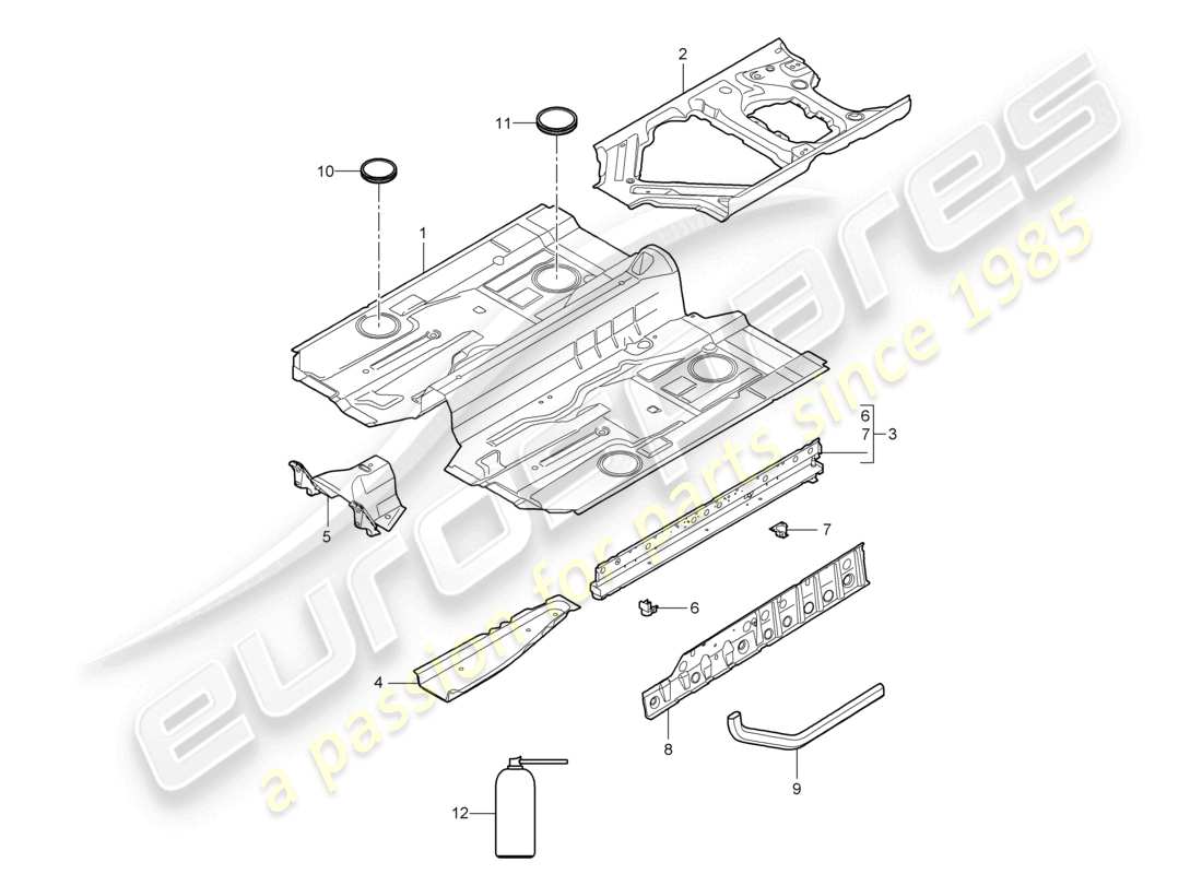 a part diagram from the porsche boxster parts catalogue