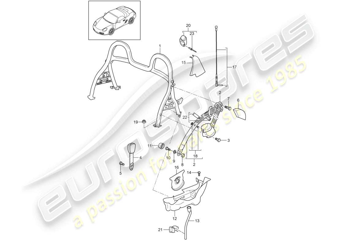 a part diagram from the porsche boxster parts catalogue