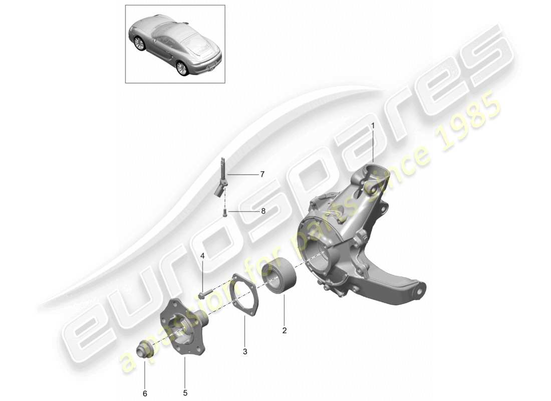 a part diagram from the porsche 2015 (981 cayman) parts catalogue