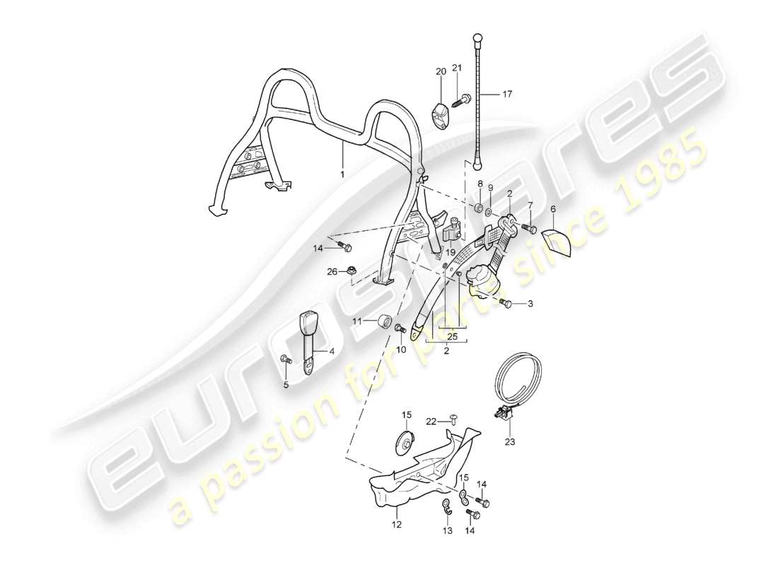 a part diagram from the porsche 1998 (986 boxster) parts catalogue