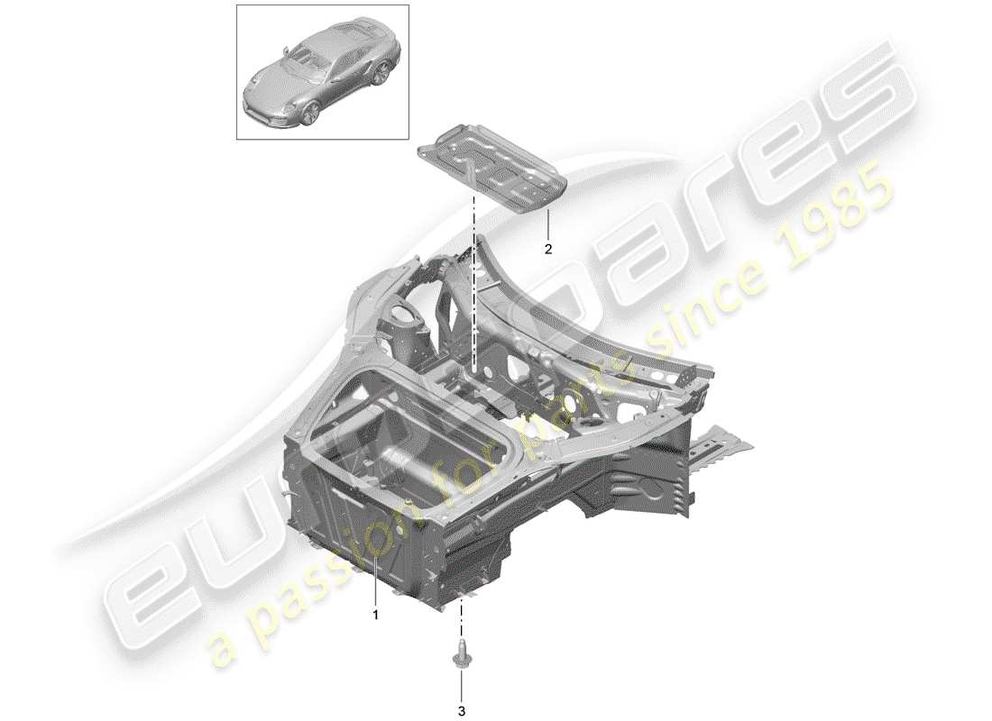a part diagram from the porsche 991 parts catalogue