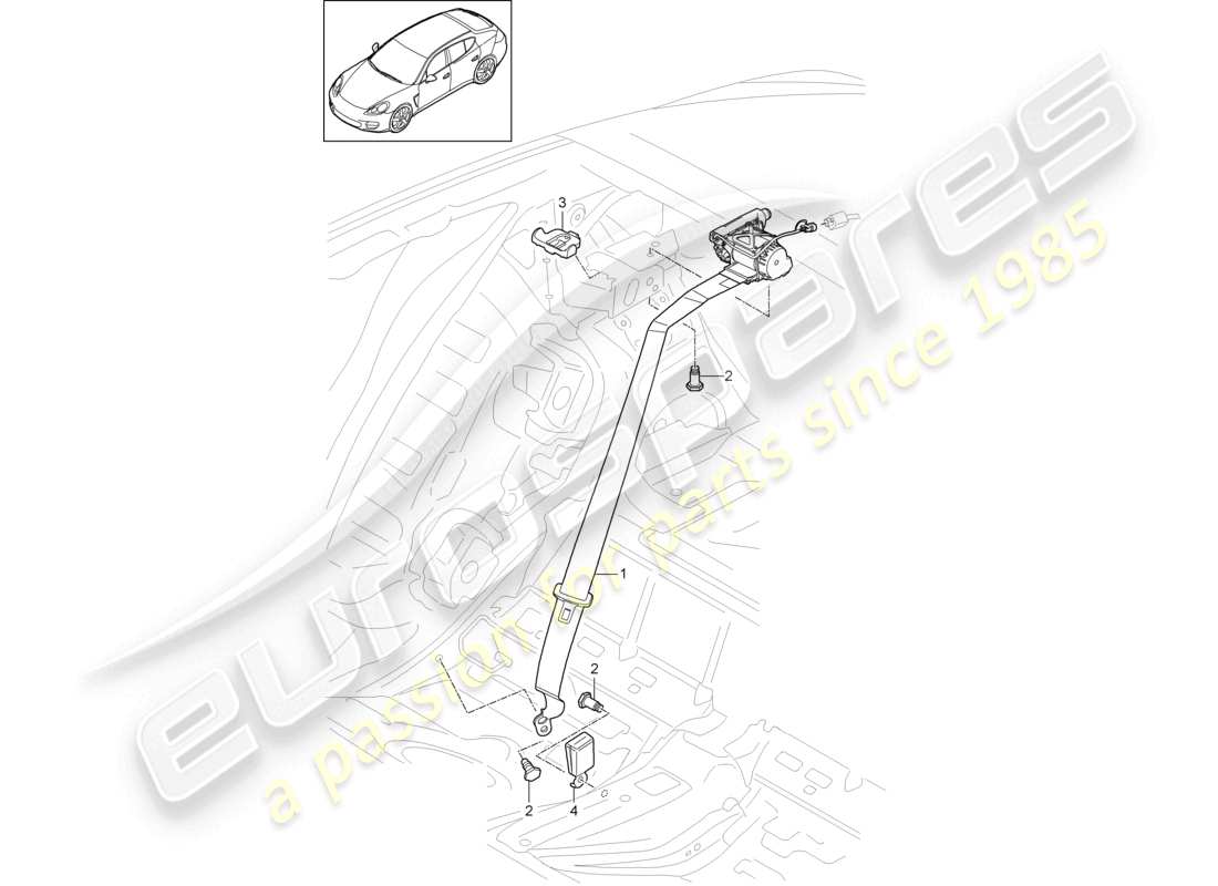 a part diagram from the porsche 2011 (panamera 970) parts catalogue