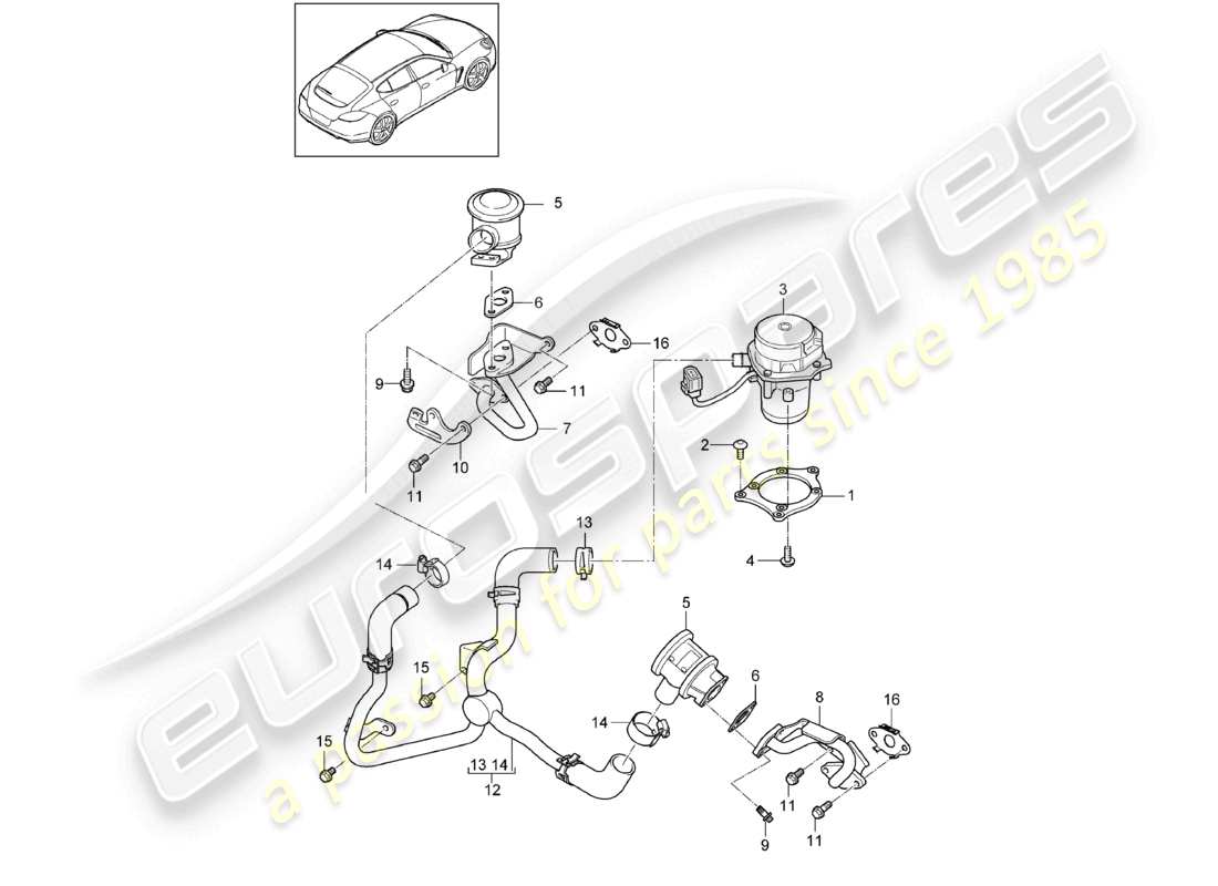 a part diagram from the porsche 2013 (panamera 970) parts catalogue