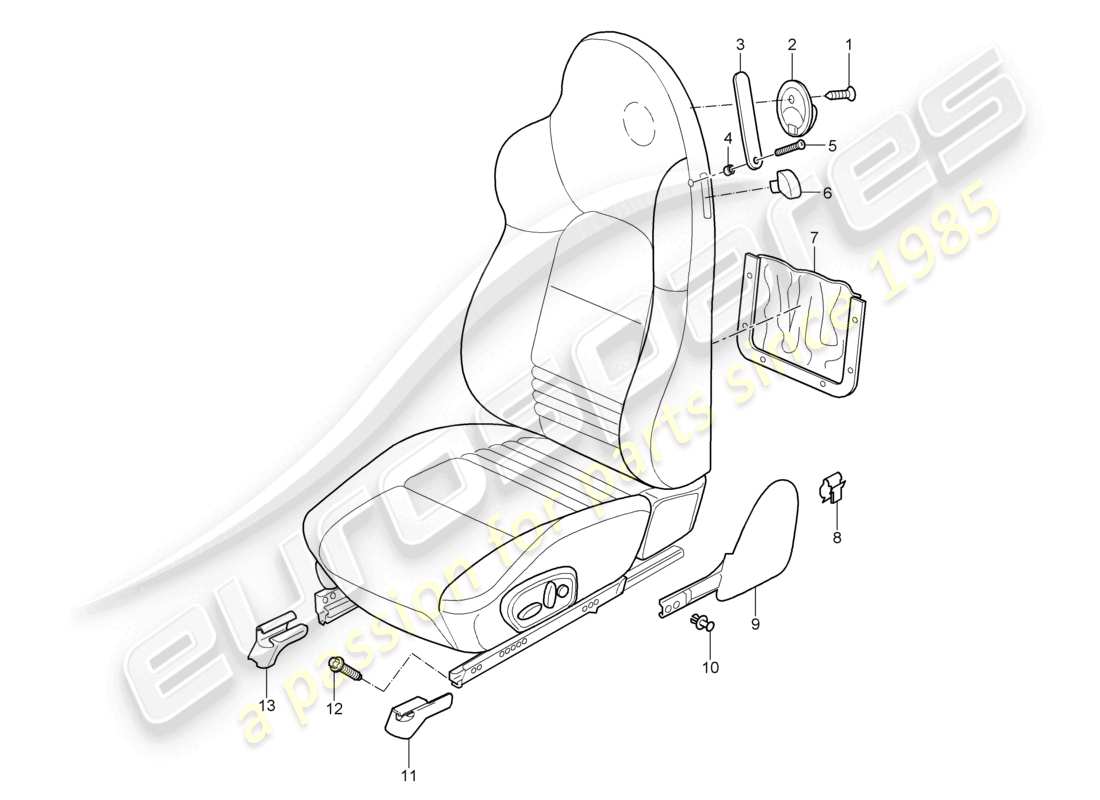 a part diagram from the porsche 2002 (986 boxster) parts catalogue