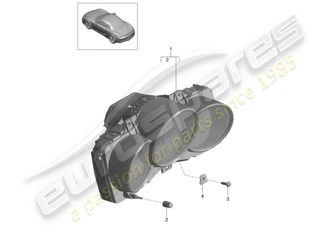 a part diagram from the porsche 2013 (981 boxster) parts catalogue