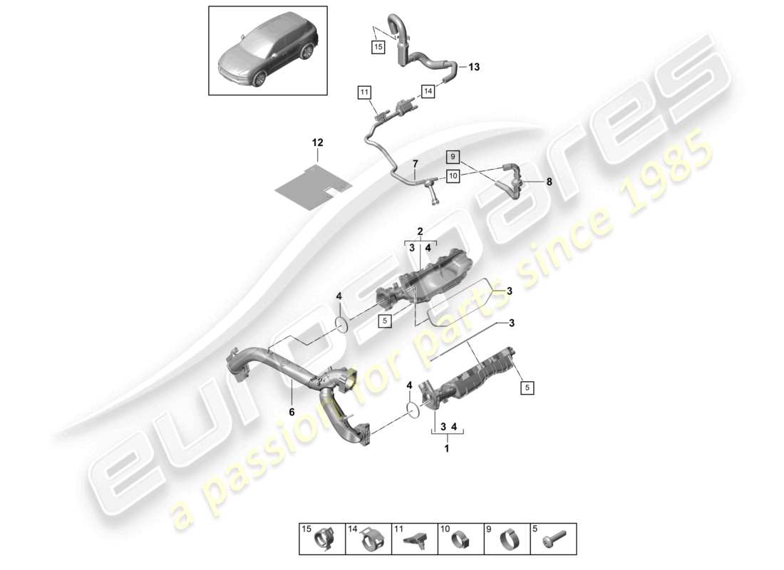 a part diagram from the porsche 2019 (cayenne e3 9ya/9yb) parts catalogue