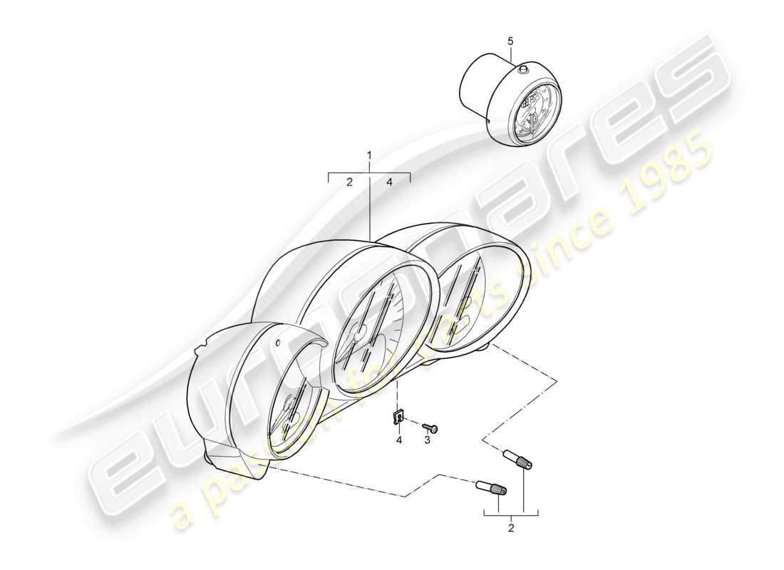 a part diagram from the porsche 2006 (987 cayman) parts catalogue