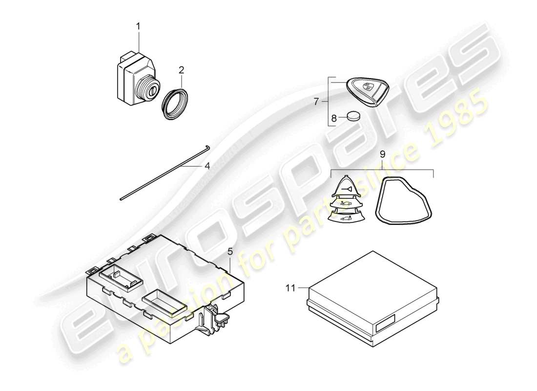 a part diagram from the porsche 2008 (987 cayman) parts catalogue