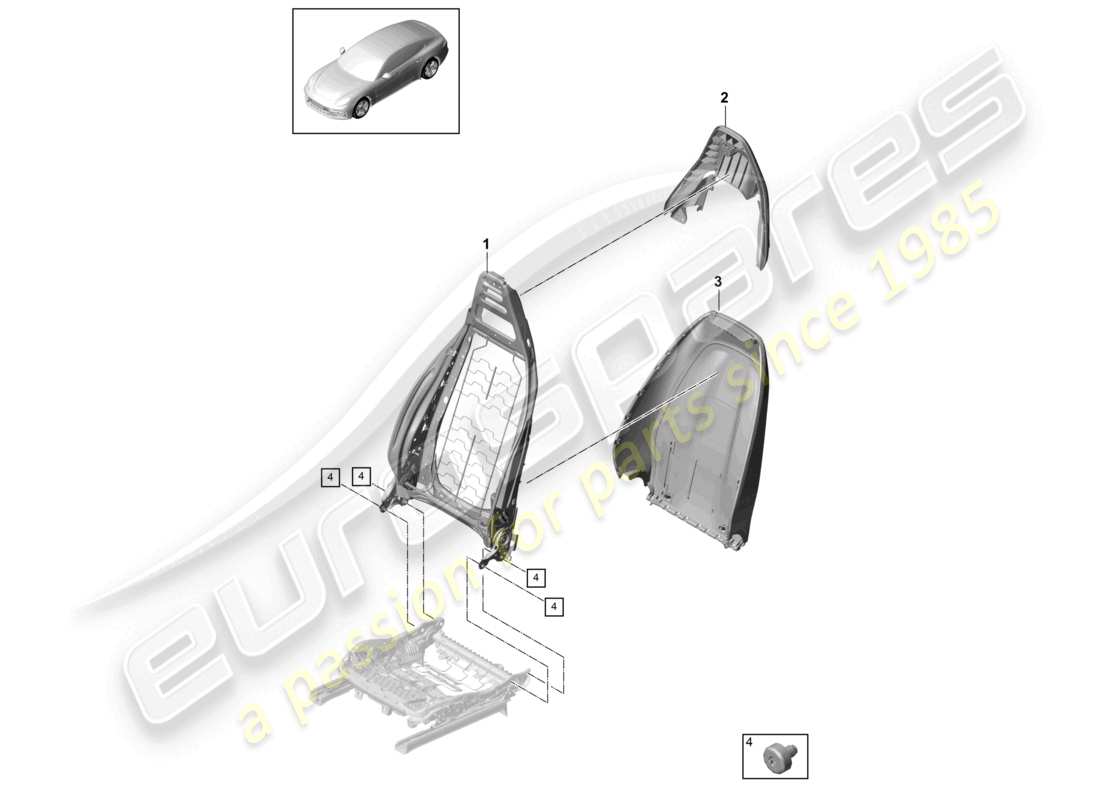 a part diagram from the porsche panamera parts catalogue