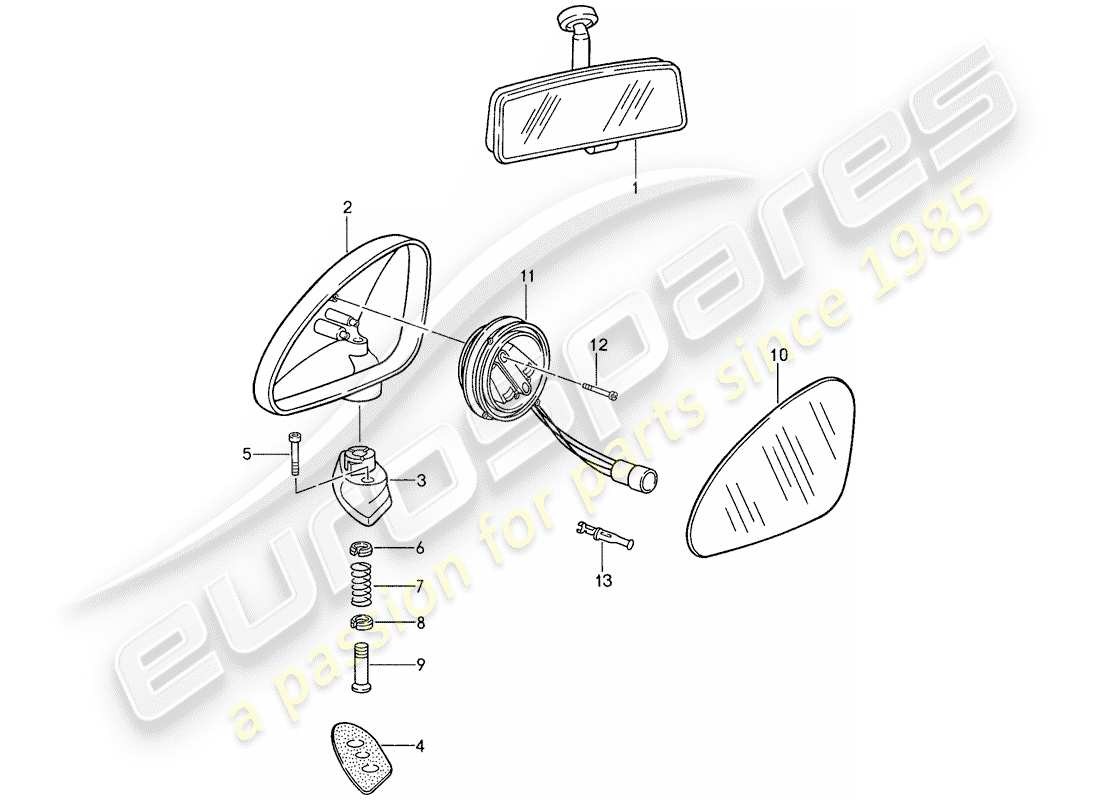 VIEW PARTS DIAGRAMS FROM THE PORSCHE 959 PARTS CATALOGUE a part diagram from the porsche 959 parts catalogue
