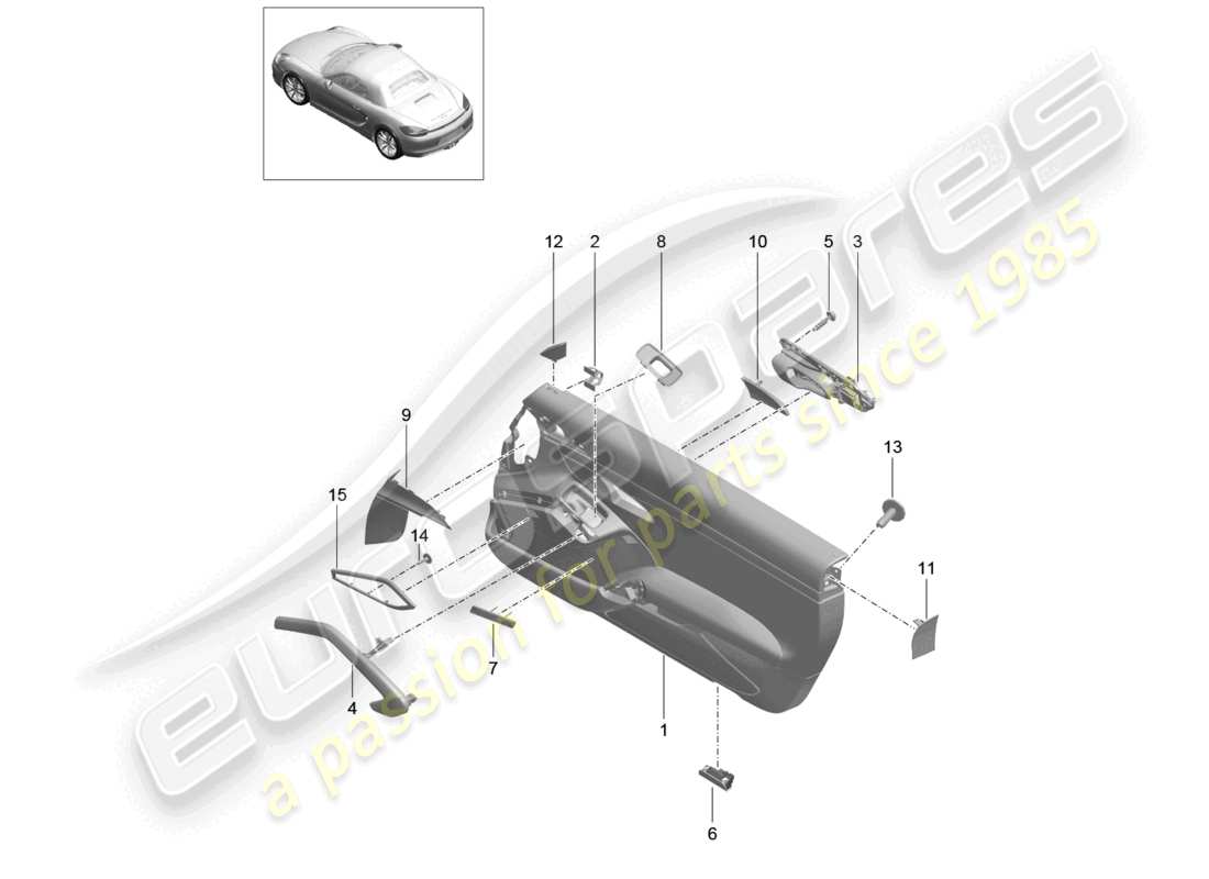 a part diagram from the porsche boxster parts catalogue