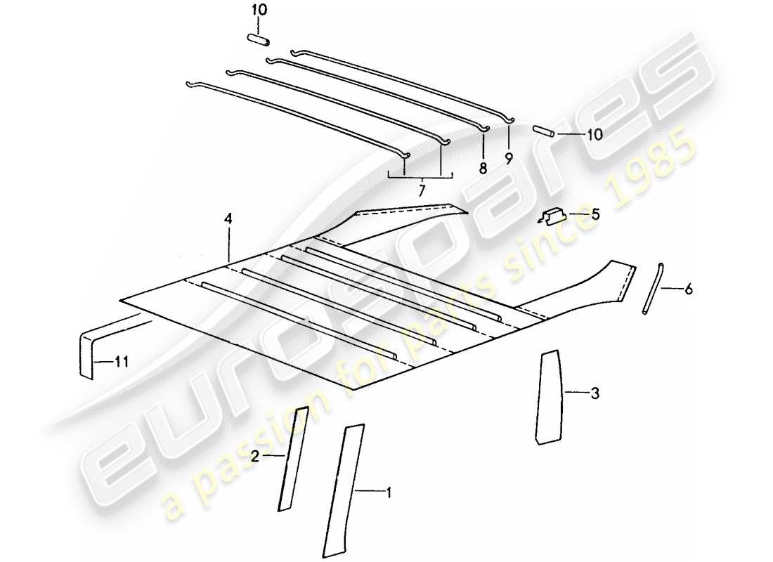 a part diagram from the porsche 993 parts catalogue