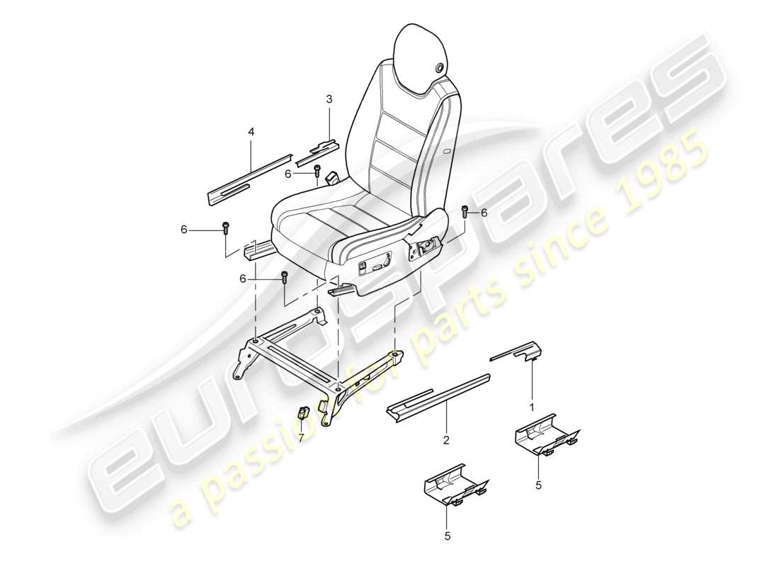 a part diagram from the porsche 2005 (cayenne e1 9pa) parts catalogue