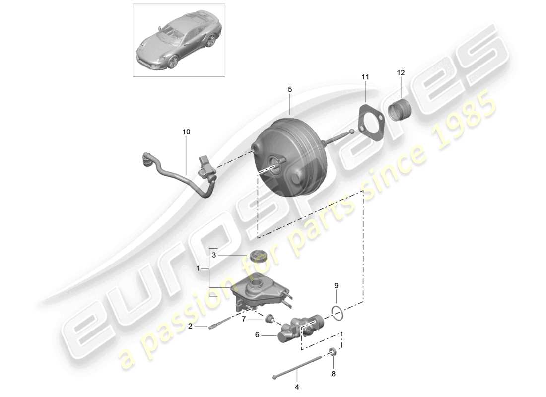a part diagram from the porsche 991 parts catalogue
