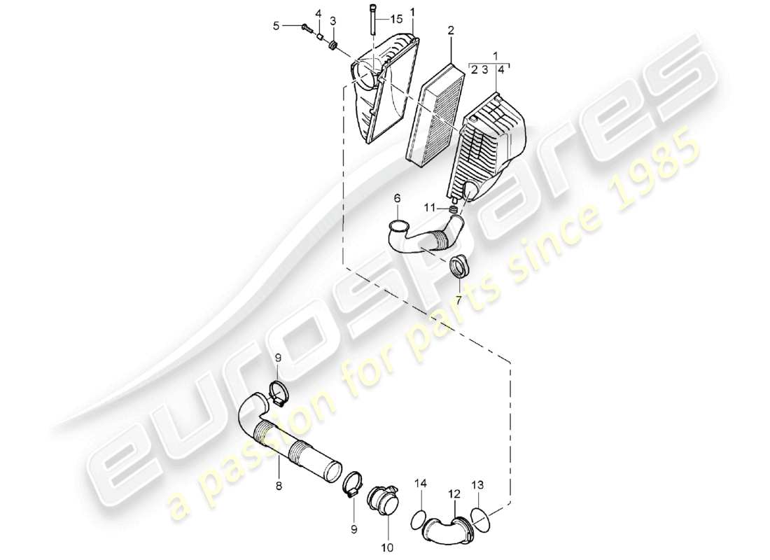 a part diagram from the porsche 2005 (cayenne e1 9pa) parts catalogue
