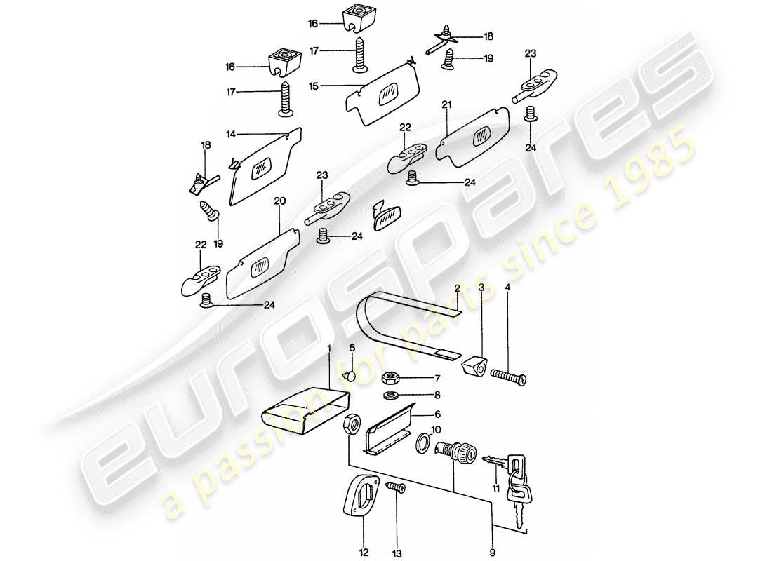 a part diagram from the porsche 911 parts catalogue
