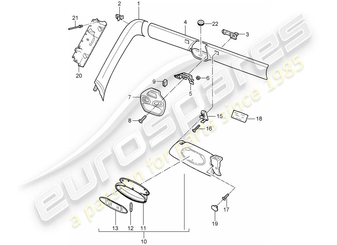 a part diagram from the porsche 2005 (996) parts catalogue