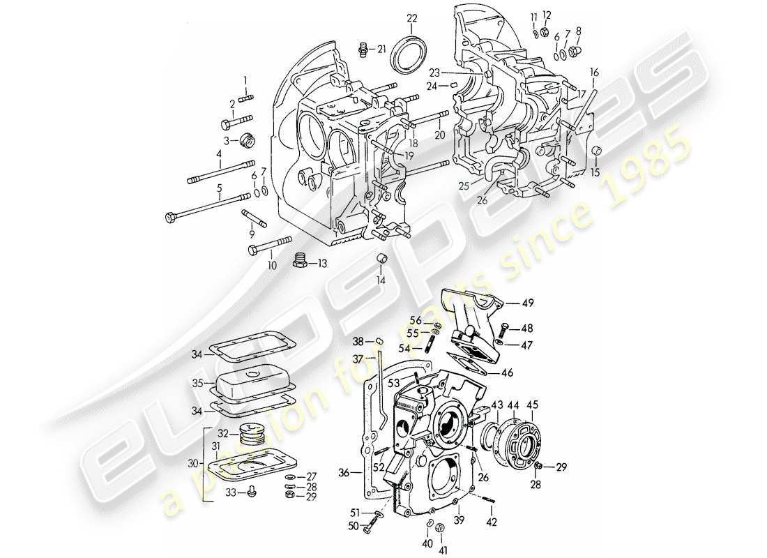 a part diagram from the porsche 1959 (356/356a) parts catalogue