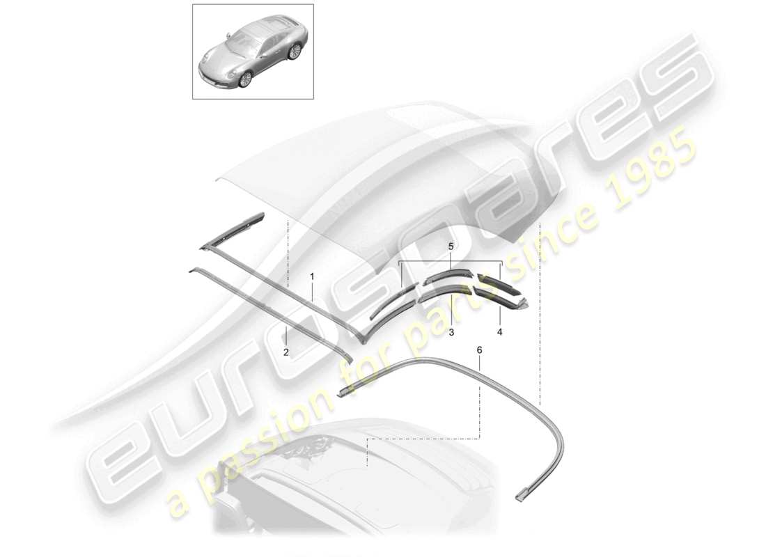a part diagram from the porsche 2017 (991-2) parts catalogue