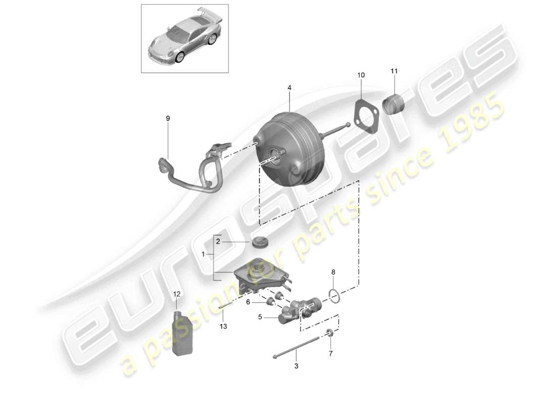 a part diagram from the porsche 991 parts catalogue