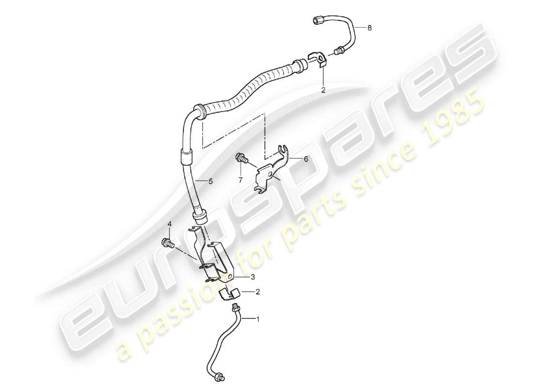 a part diagram from the porsche 2004 (cayenne e1 9pa) parts catalogue